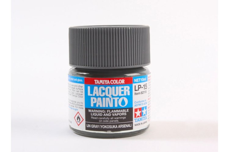 Tamiya LP-15 IJN Grey Yokosuk A. - Matt - Lacquer Paint - 10ml - Tam82115 xs 1 - TAM82115-XS