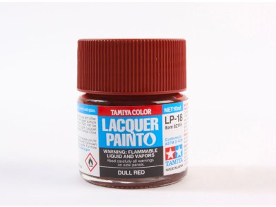 Tamiya LP-18 Dull Red - Matt - Lacquer Paint - 10ml - Tam82118 xs 1 - TAM82118-XS
