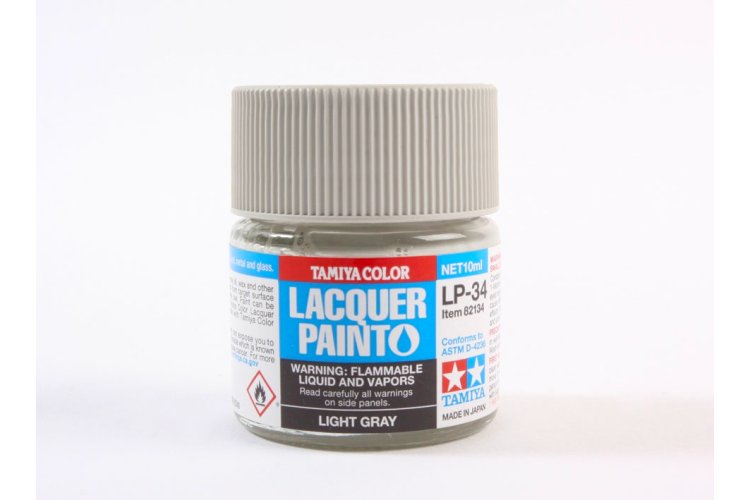 Tamiya LP-34 Light Grey - Matt - Lacquer Paint - 10ml - Tam82134 xs 1 1 - TAM82134-XS