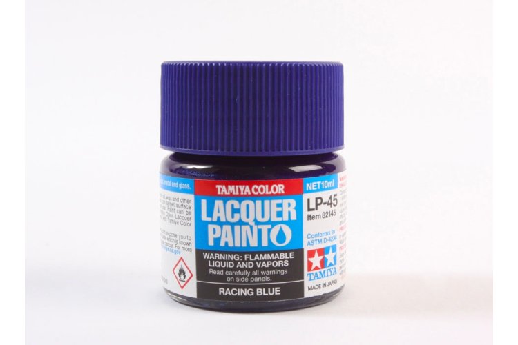 Tamiya LP-45 Racing Blue - Gloss - Lacquer Paint - 10ml - Tam82145 xs 1 - TAM82145-XS