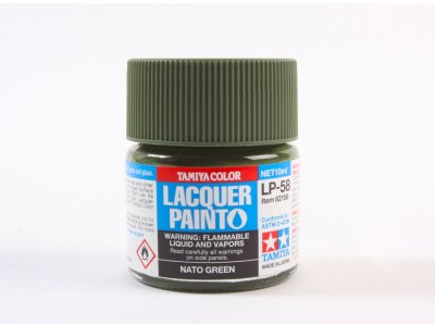 Tamiya LP-58 NATO Green - Matt - Lacquer Paint - 10ml - Tam82158 xs 1 - TAM82158-XS