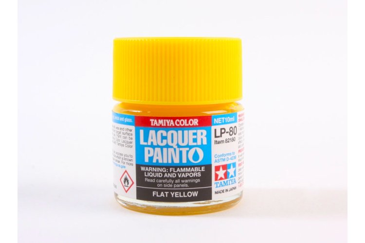 Tamiya LP-80 Yellow - Matt - Lacquer Paint - 10ml - Tam82180 xs 1 - TAM82180-XS