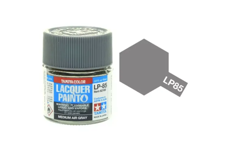Tamiya LP-85 Medium Air Gray - Matte - Lacquer Paint - 10ml - Tam82185 xs 1 - TAM82185-XS
