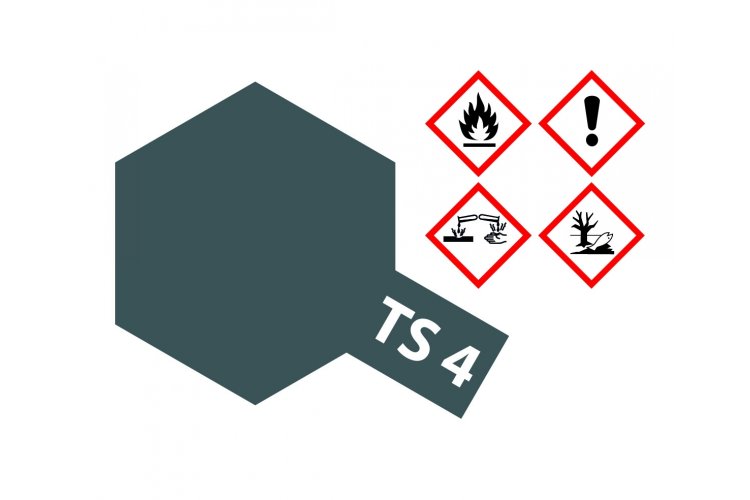 Tamiya TS-4 German Grey - Matt - Acryl Spray - 100ml - Tam85004 2 - TAM85004