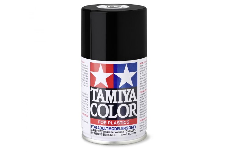 Tamiya TS-6 Black - Matt - Acryl Spray - 100ml - Tam85006 1 - TAM85006