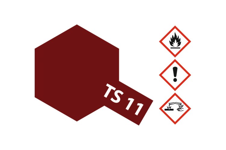 Tamiya TS-11 Maroon Brown - Gloss - Acryl Spray - 100ml - Tam85011 2 - TAM85011