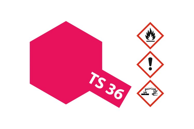 Tamiya TS-36 Fluorescent Red - Gloss - Acryl Spray - 100ml - Tam85036 2 - TAM85036