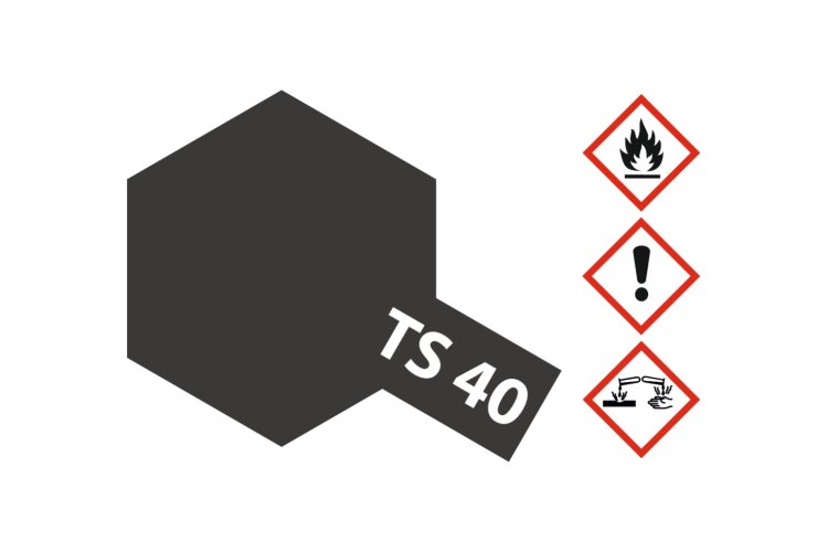 Tamiya TS-40 Metallic Black - Gloss - Acryl Spray - 100ml - Tam85040 2 - TAM85040