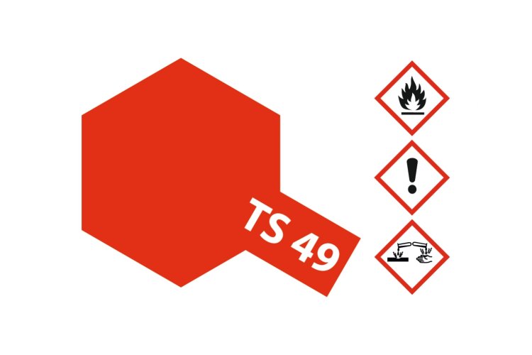 Tamiya TS-49 Bright Red - Gloss - Acryl Spray - 100ml - Tam85049 2 - TAM85049