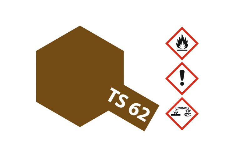 Tamiya TS-62 NATO Brown - Matt - Acryl Spray - 100ml - Tam85062 2 - TAM85062