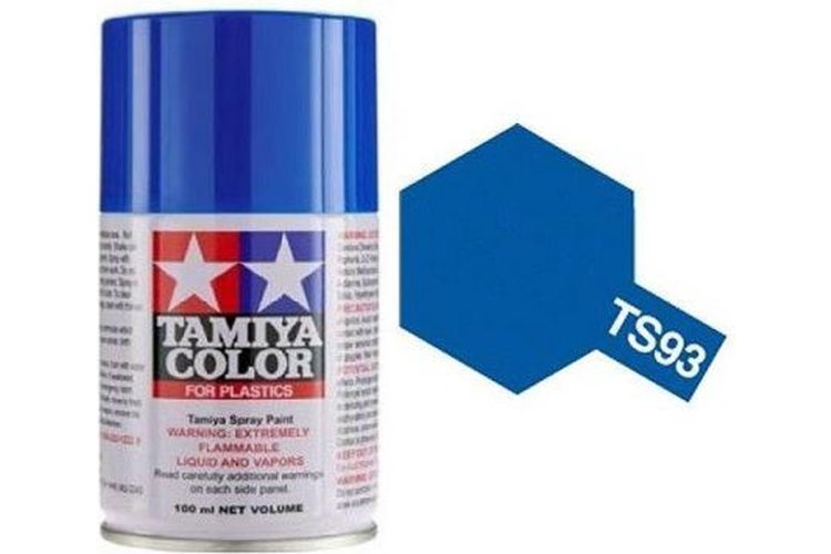 Tamiya TS-93 Pure Blue - Gloss - Acryl Spray - 100ml - Tam85093 - TAM85093