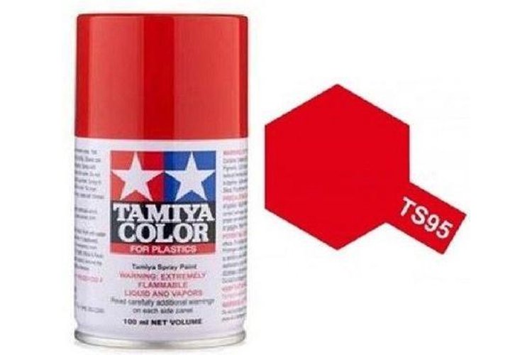 Tamiya TS-95 Pure Red - Metallic - Gloss - Acryl Spray - 100ml - Tam85095 - TAM85095