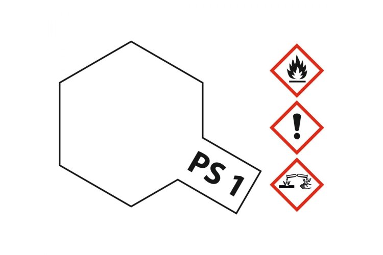 Tamiya 86001 PS-1 Wit - Spray voor Polycarbonaat/Lexan RC Bodies - 100 ml - Tam86001 2 - TAM86001