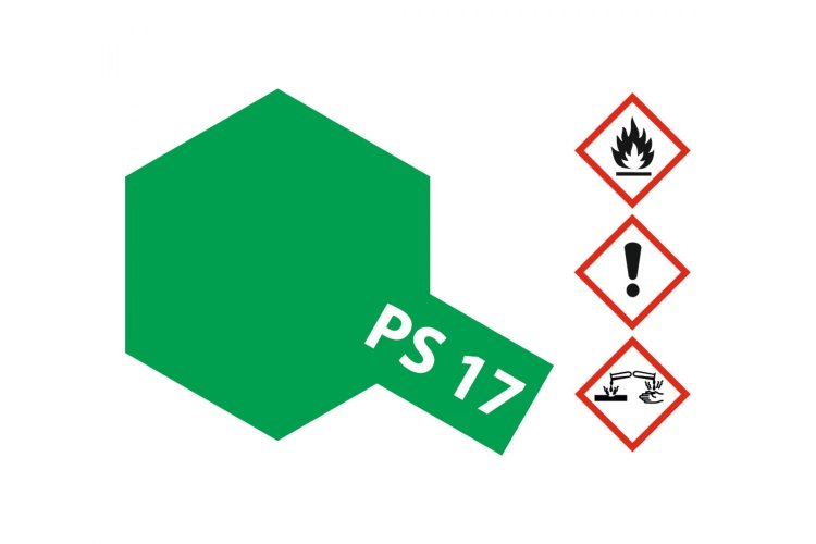 Tamiya PS-17 Metallic Groen voor Lexan/Polycarbonaat &ndash; Glans &ndash; Acrylspray &ndash; 100ml - Tam86017 3 - TAM86017