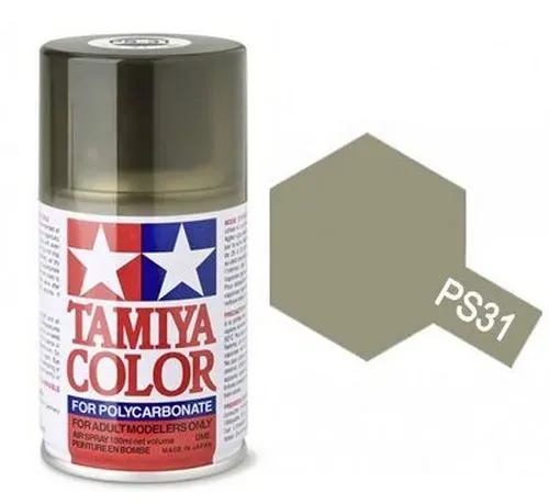 Tamiya PS-31 Smoke Transparant voor Lexaan/ Polycarbonaat - Glanzend - Acryl Spray - 100ml - Tam86031 1 - TAM86031