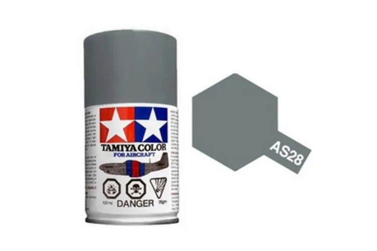 Tamiya AS-28 Medium Ghost Grijs - Matt - Acryl Spray - 100ml - Tam86528 1 - TAM86528