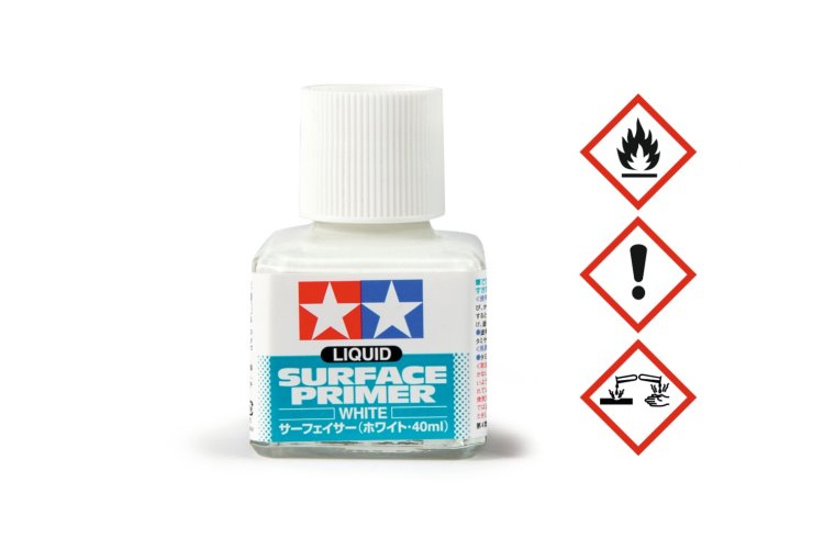 Tamiya 87096 Liquid Surface Primer - White - 40ml - Tam87096 - TAM87096