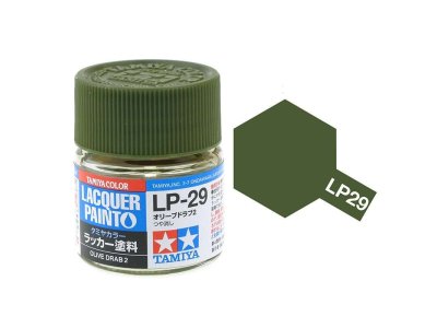 Tamiya LP-29 Olive Drab 2 - Matt - Lacquer Paint - 10ml - Tamiya lp29 - TAM82129-XS