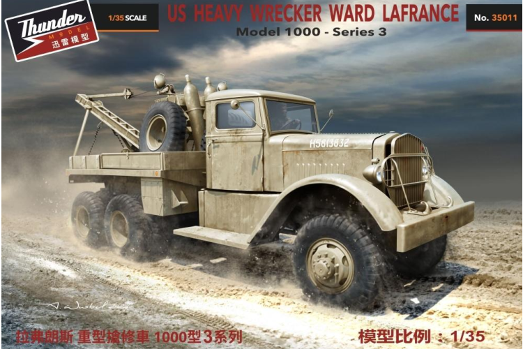 1:35 Thunder Model 35011 Ward LaFrance M1000 Series 3 - Heavy Military Recovery Truck - Thm35011 1 - THM35011
