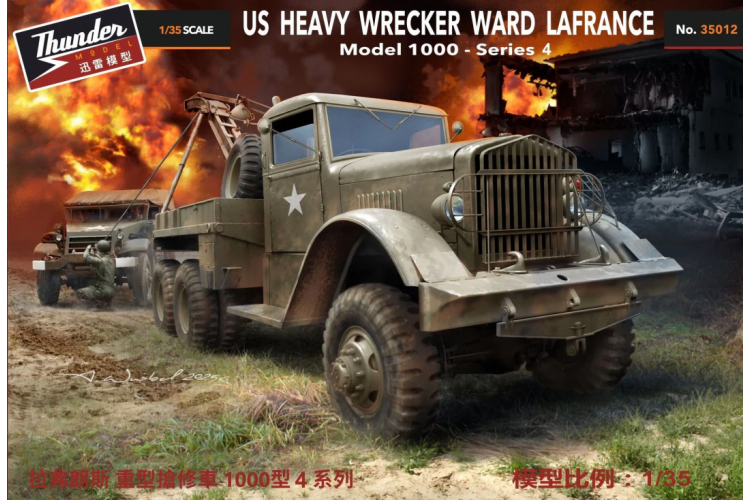 1:35 Thunder Model 35012 Ward LaFrance M1000 Series 4 USA - Heavy Military Recovery Truck - Thm35012 1 - THM35012