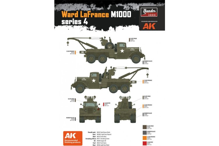 1:35 Thunder Model 35012 Ward LaFrance M1000 Series 4 USA - Heavy Military Recovery Truck - Thm35012 2 - THM35012