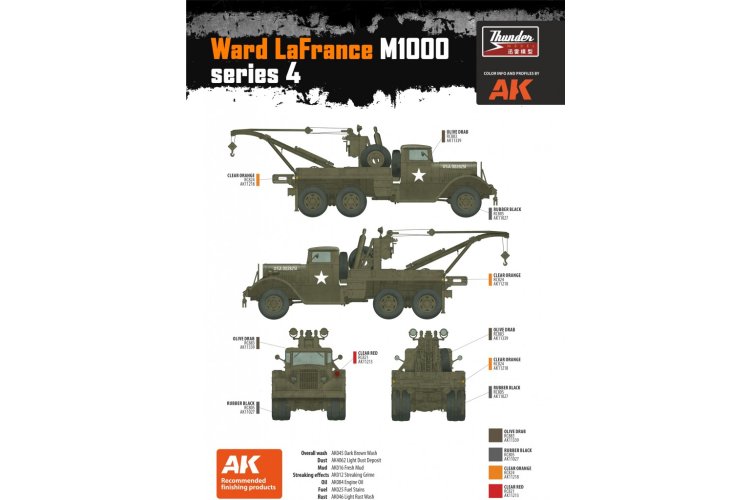 1:35 Thunder Model 35012 Ward LaFrance M1000 Series 4 USA - Heavy Military Recovery Truck - Thm35012 3 - THM35012