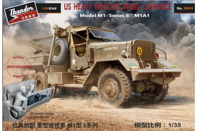 1:35 Thunder Model 35014B US Heavy Wrecker Ward LaFrance Model M1 &ndash; Series 5 M1A1 &ndash; Limited Bonus Edition &ndash; American Truck - Thm35014b 1 - THM35014B