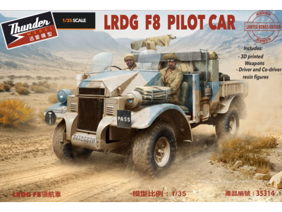 1:35 Thunder Model 35314 LRDG F8 Pilot Car WWII - Limited Bonus Edition - Britse Verkenningswagen - Thm35314 1 - THM35314