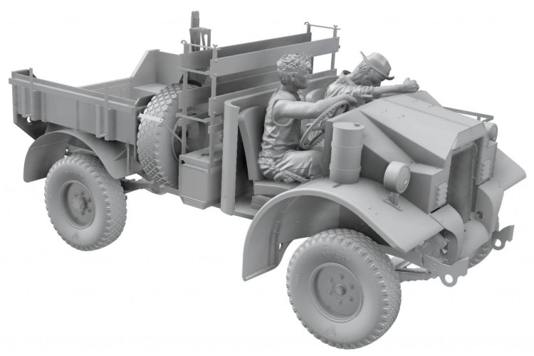 1:35 Thunder Model 35314 LRDG F8 Pilot Car WWII - Limited Bonus Edition - Britse Verkenningswagen - Thm35314 2 - THM35314