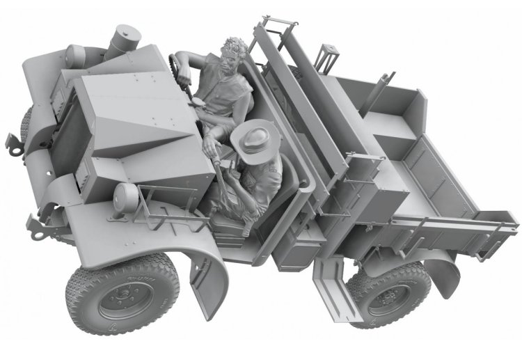 1:35 Thunder Model 35314 LRDG F8 Pilot Car WWII - Limited Bonus Edition - Britse Verkenningswagen - Thm35314 3 - THM35314