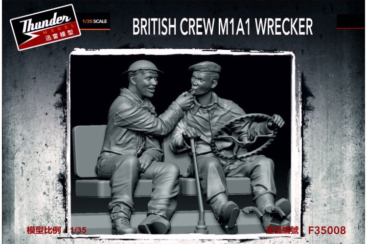1:35 Thunder Model F35008 Britse Crew M1A1 Wrecker WWII - 2 Figuren - Thmf35008 1 - THMF35008