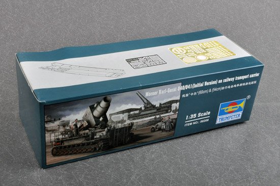 1:35 Trumpeter 00208 M&ouml;rser Karl-Ger&auml;t 040/041 Initial Version op Spoorwegtransportwagen WWII - Duitse Zware Mortier - Tru00208 4 - TRU00208