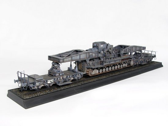 1:35 Trumpeter 00209 M&ouml;rser Karl-Ger&auml;t 040/041 on Railway Transport Wagon WWII &ndash; German Heavy Mortar - Tru00209 4 - TRU00209
