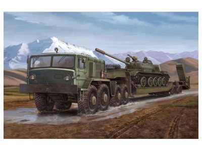 1:35 Trumpeter 00211 MAZ-537G met MAZ/ChMZAP-5247G Oplegger Intermediate Type - Sovjet Zware Transporttruck - Tru00211 1 - TRU00211