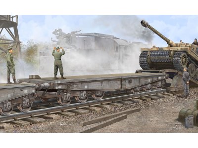 1:35 Trumpeter 00221 Schwere Plattformwagen Type SSyms 80 WWII - Duitse Zware Spoorwagon - Tru00221 1 - TRU00221