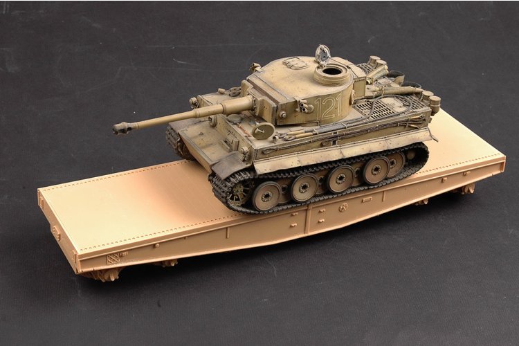 1:35 Trumpeter 00221 Schwere Plattformwagen Type SSyms 80 WWII - Duitse Zware Spoorwagon - Tru00221 11 - TRU00221