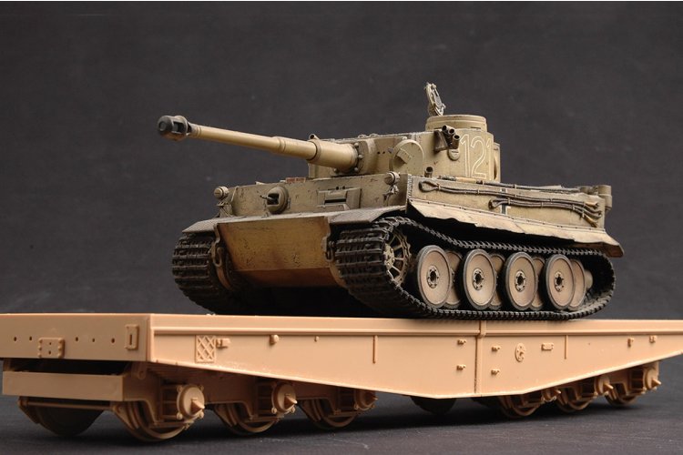 1:35 Trumpeter 00221 Schwere Plattformwagen Type SSyms 80 WWII - Duitse Zware Spoorwagon - Tru00221 12 - TRU00221