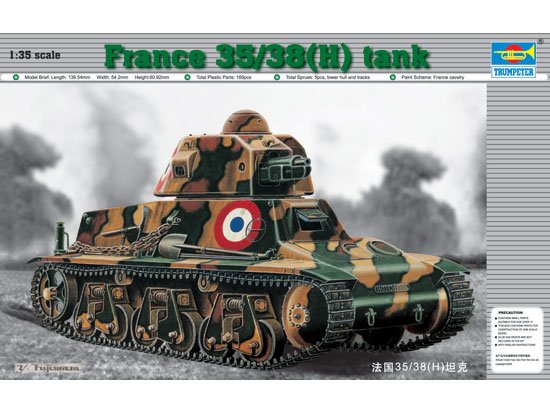 1:35 Trumpeter 00351 Hotchkiss 35/38(H) Tank WWII - Franse Lichte Tank - Tru00351 1 - TRU00351