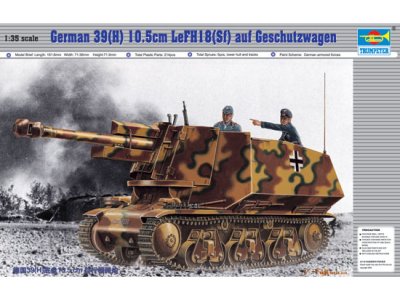 1:35 Trumpeter 00353 39(H) 10,5cm leFH18(Sf.) auf Gesch&uuml;tzwagen Becker Conversion WWII - Duitse Houwitser - Tru00353 1 - TRU00353