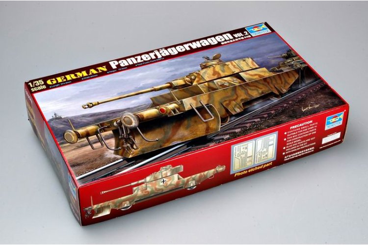 1:35 Trumpeter 00369 Panzerj&auml;gerwagen Vol. 2 WWII - Duitse Pantsertreinwagon - Tru00369 2 - TRU00369
