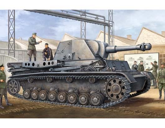 1:35 Trumpeter 00373 Heuschrecke IVb Grasshopper - 10,5cm leFH 18/1 L/28 auf Waffentr&auml;ger IVb - Duitse Houwitser - Tru00373 1 - TRU00373