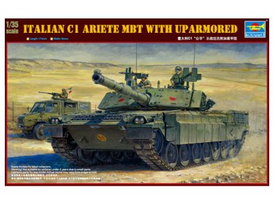 1:35 Trumpeter 00394 C1 Ariete MBT met Extra Bepantsering - Italiaanse Hoofdgevechtstank - Tru00394 1 - TRU00394