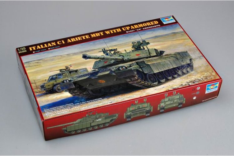 1:35 Trumpeter 00394 C1 Ariete MBT met Extra Bepantsering - Italiaanse Hoofdgevechtstank - Tru00394 2 - TRU00394