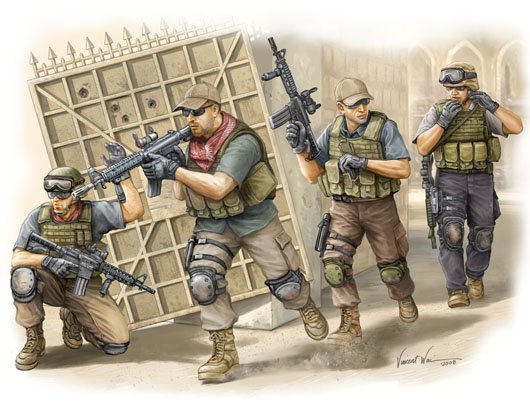 1:35 Trumpeter 00419 PMC in Iraq 2005 Armed Assault Team - Figures - Tru00419 2 - TRU00419