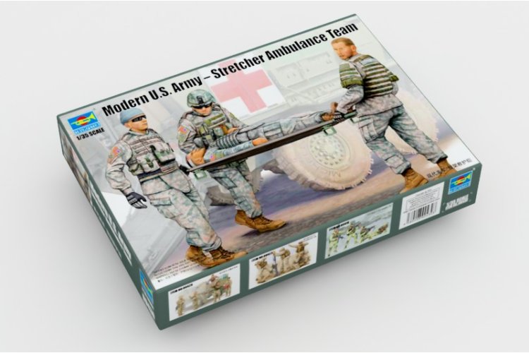 1:35 Trumpeter 00430 Modern U.S. Army - Stretcher Ambulance Team - Figures - Tru00430 2 - TRU00430
