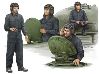 1:35 Trumpeter 00435 Soviet Tank Crew &ndash; 4 Figures - Tru00435 1 - TRU00435