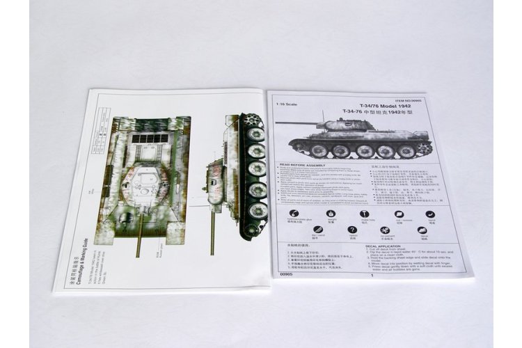 1:16 Trumpeter 00905 T-34/76 Model 1942 WWII &ndash; Soviet Medium Tank - Tru00905 6 - TRU00905