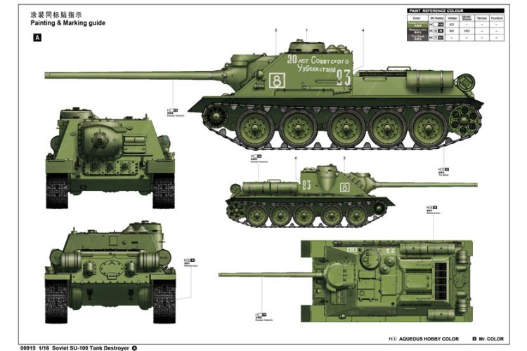 1:16 Trumpeter 00915 SU-100 WWII - Sovjet Tankjager - Tru00915 6 - TRU00915
