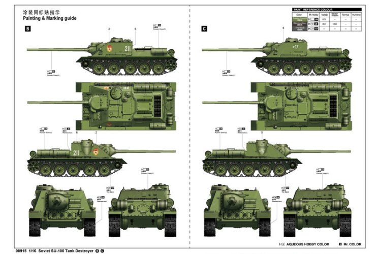 1:16 Trumpeter 00915 SU-100 WWII - Sovjet Tankjager - Tru00915 7 - TRU00915