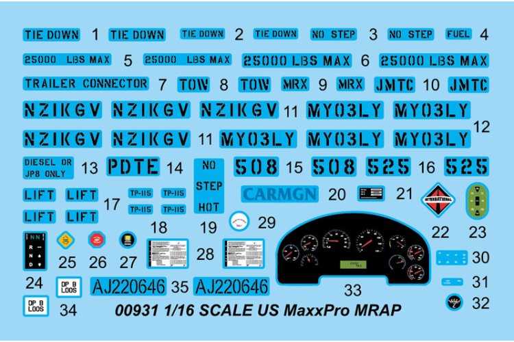 1:16 Trumpeter 00931 International MaxxPro MRAP - Amerikaans Gepantserd Patrouillevoertuig - Tru00931 3 - TRU00931